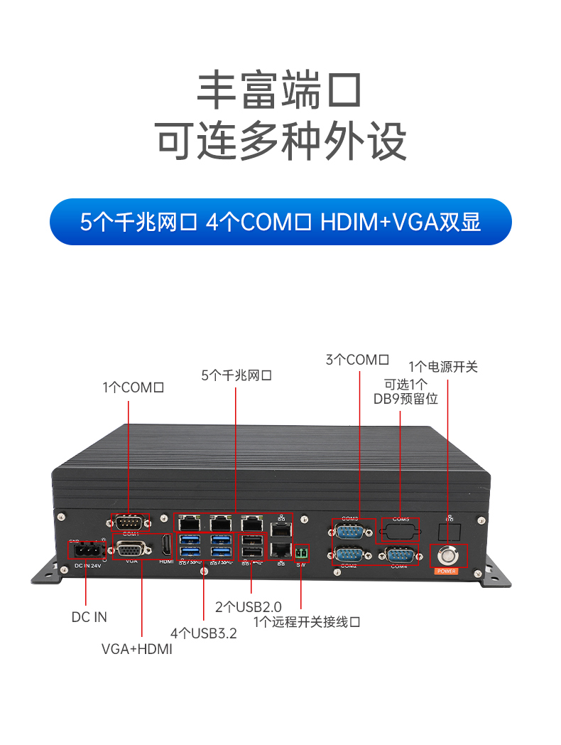 酷睿8/9代無風扇嵌入式工控機,雙顯迷你工業(yè)主機廠家,DTB-3065-H110.png