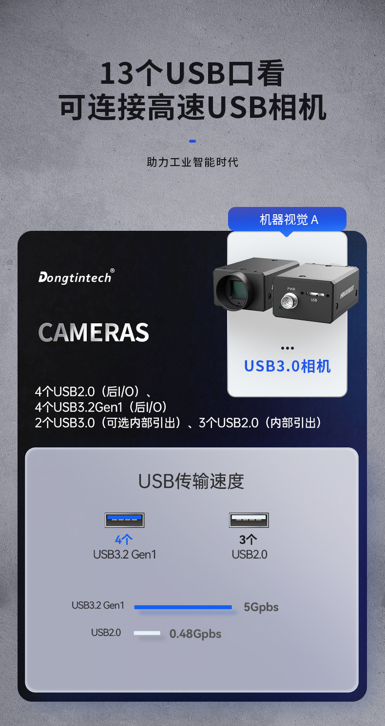 國產(chǎn)化海光工控機,11個USB口+8個串口,工業(yè)電腦廠家,DT-610X-U3350MA.jpg
