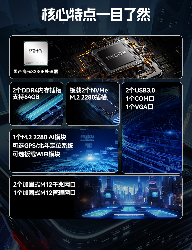 國產(chǎn)化加固型無風(fēng)扇工控機(jī),海光3350Ecpu微型主機(jī),DTB-3480-3330E.jpg
